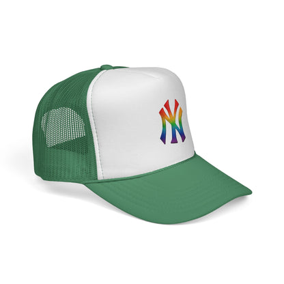 Rainbow Pride Trucker Cap - Celebratory Hat for Festivals, LGBTQ+ Events, Casual Wear, Summer Outings, Unisex Gift Printify