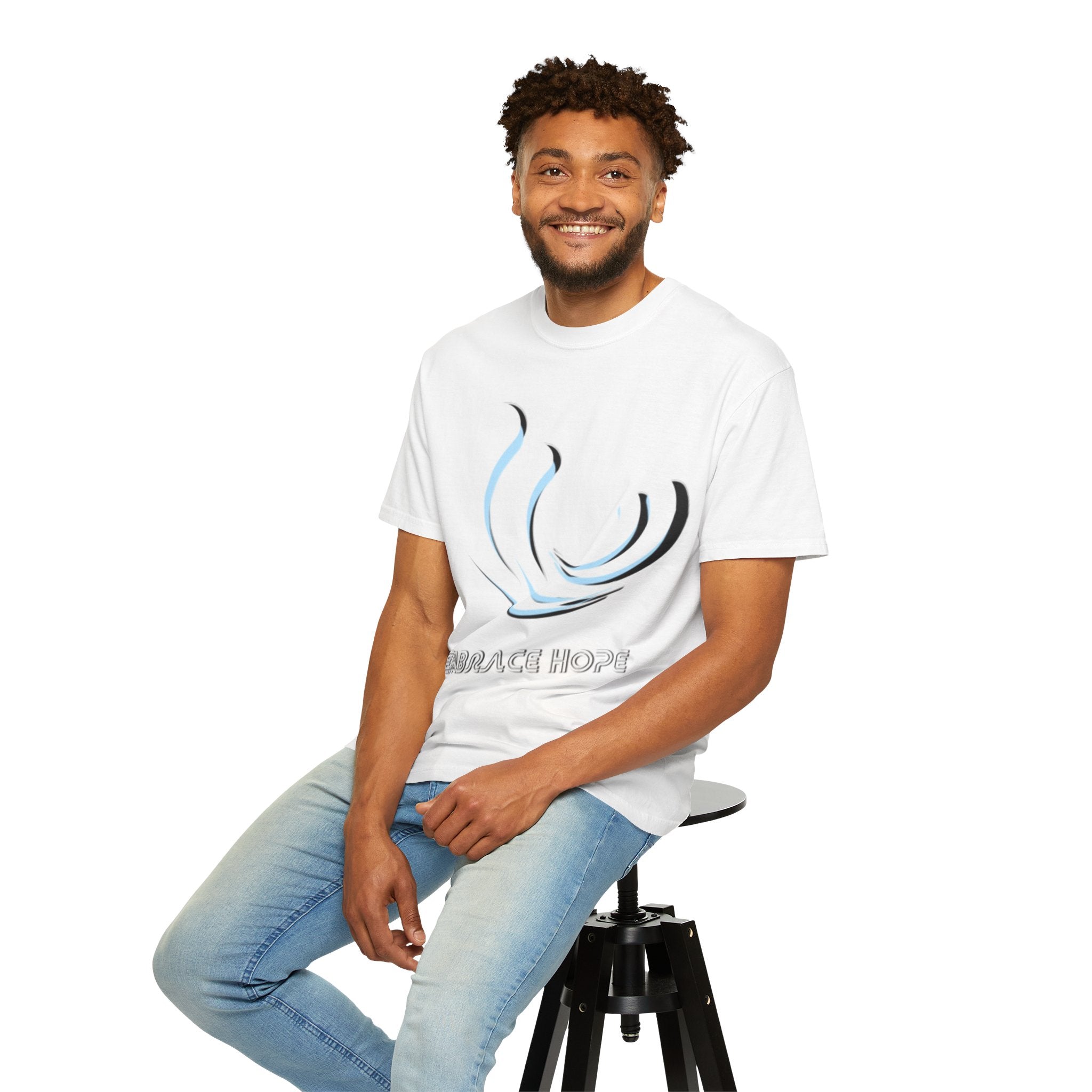 Embrace Hope Unisex Garment-Dyed T-Shirt - Inspirational Art Tee for Everyday Wear