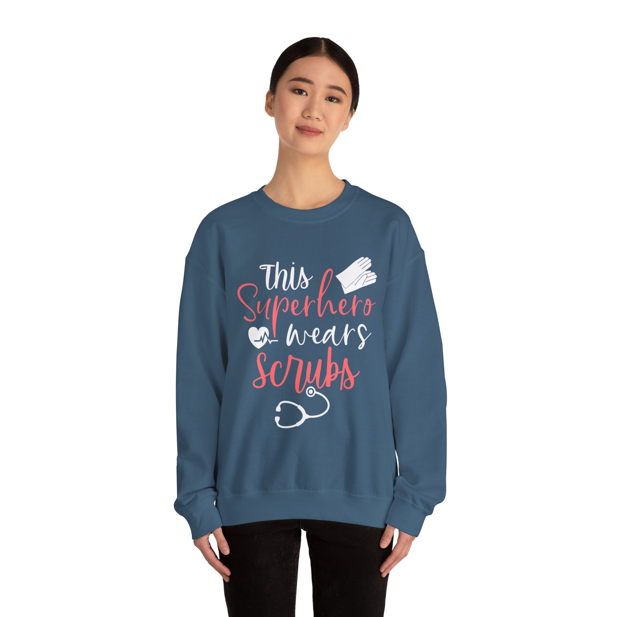 son super-héros porte des gommages Sweat-shirt unisexe 
