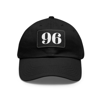 Dad Hat 96 Baseball Leather Patch Rectangle Design