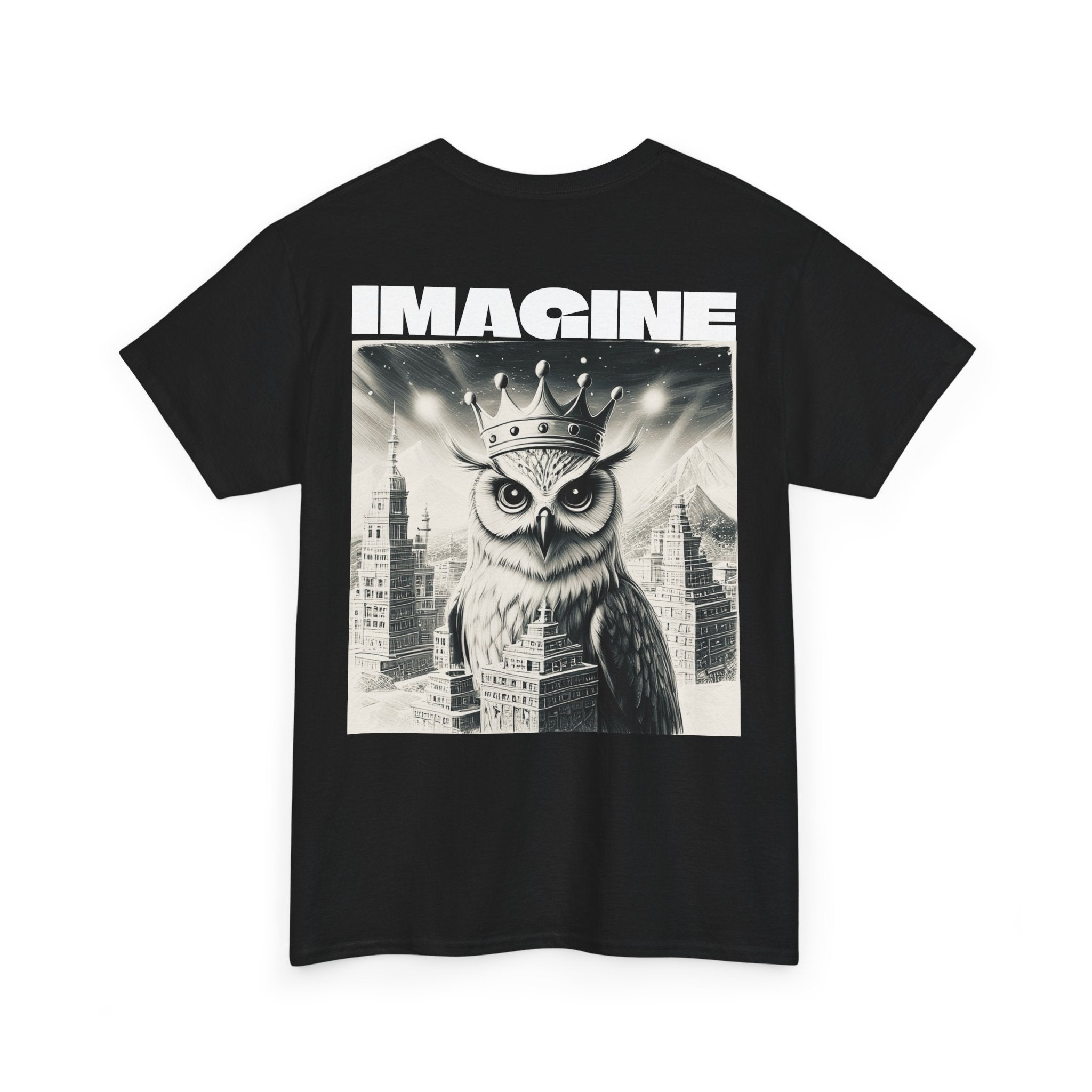 Imagine Owl Graphic Unisex Heavy Cotton Tee