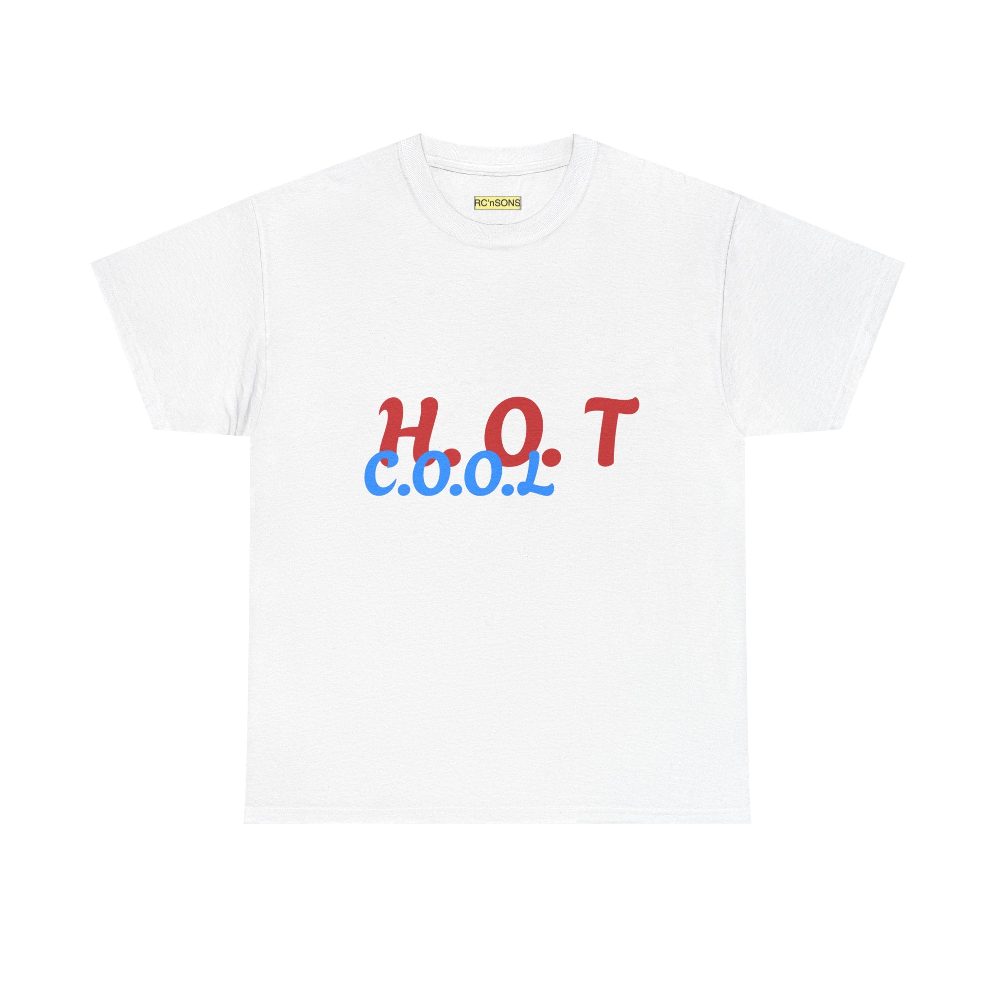 Cool & Trendy Unisex Heavy Cotton Tee - H.O.T. C.O.O.L. Graphic Shirt, Casual Wear, Gift for Friends, Summer Style, Streetwear Printify
