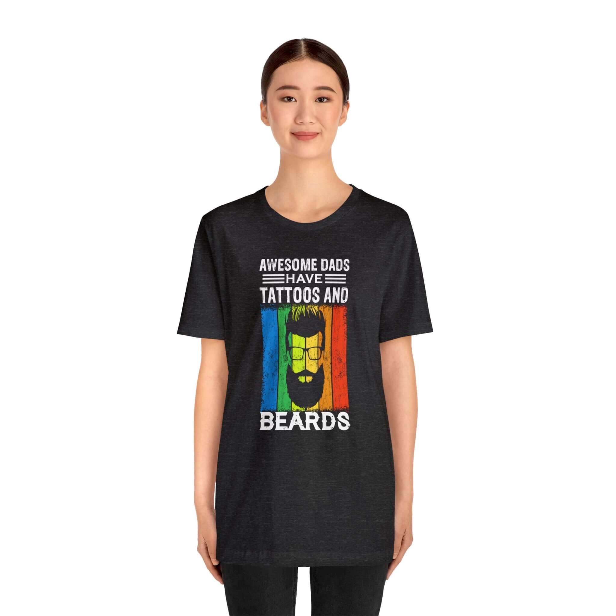 Awesome Dads Have Tattoos And Beards Unisex Tee - RC’nSONS