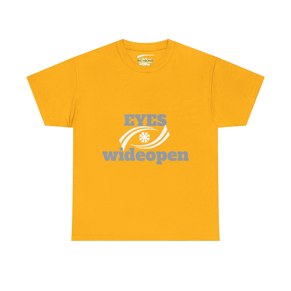 Eyes Wide Open Unisex Heavy Cotton Tee | Everyday Wear, Gift for Dreamers, Casual Shirt, Inspirational Apparel, Unisex T-Shirt Printify