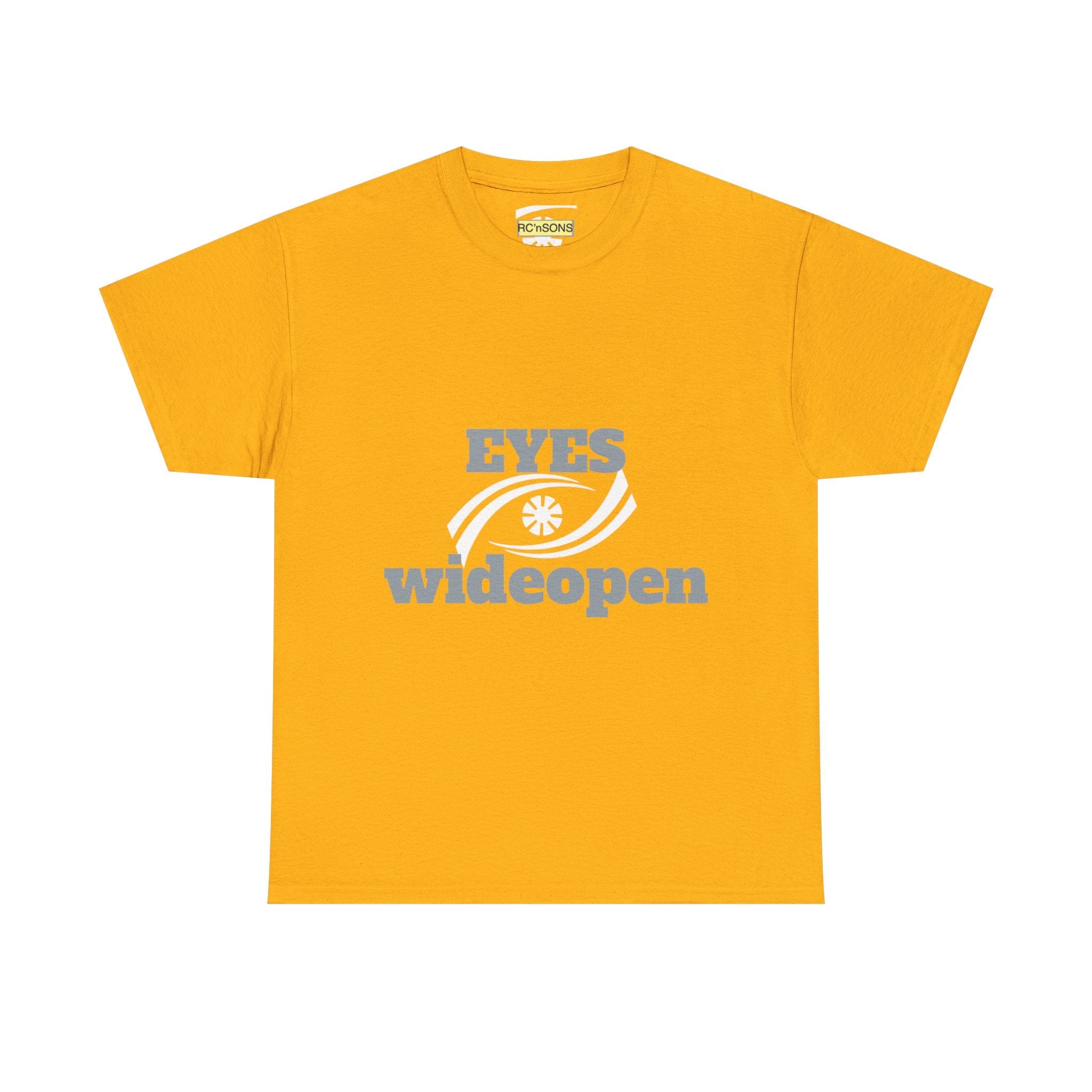 Eyes Wide Open Unisex Heavy Cotton Tee | Everyday Wear, Gift for Dreamers, Casual Shirt, Inspirational Apparel, Unisex T-Shirt Printify