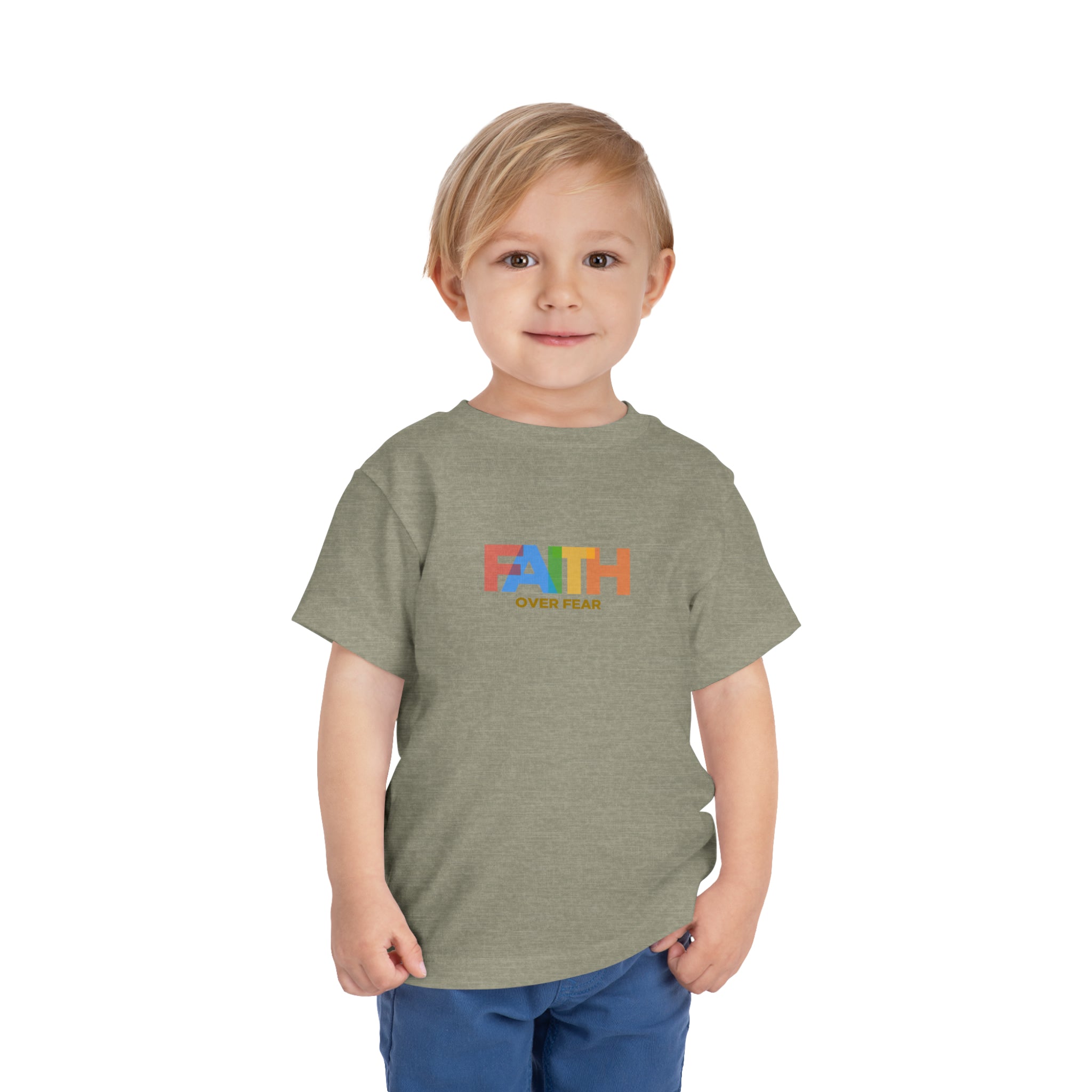 T-shirt pour tout-petits La foi sur la peur 
