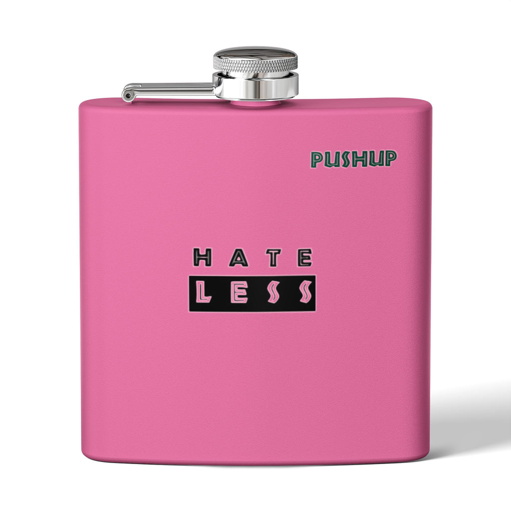 HATE LESS Stainless Steel Flask | 6oz Eco-Friendly Drinkware for Outdoors & Gifts