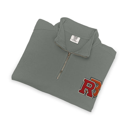 Quarter-Zip Sweatshirt — Retro 'RB' Varsity Logo Pullover Printify
