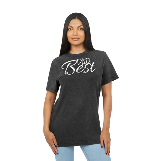 Acid Washed Dad Best Tee - Vintage Style T-Shirt for Father's Day & Casual Wear