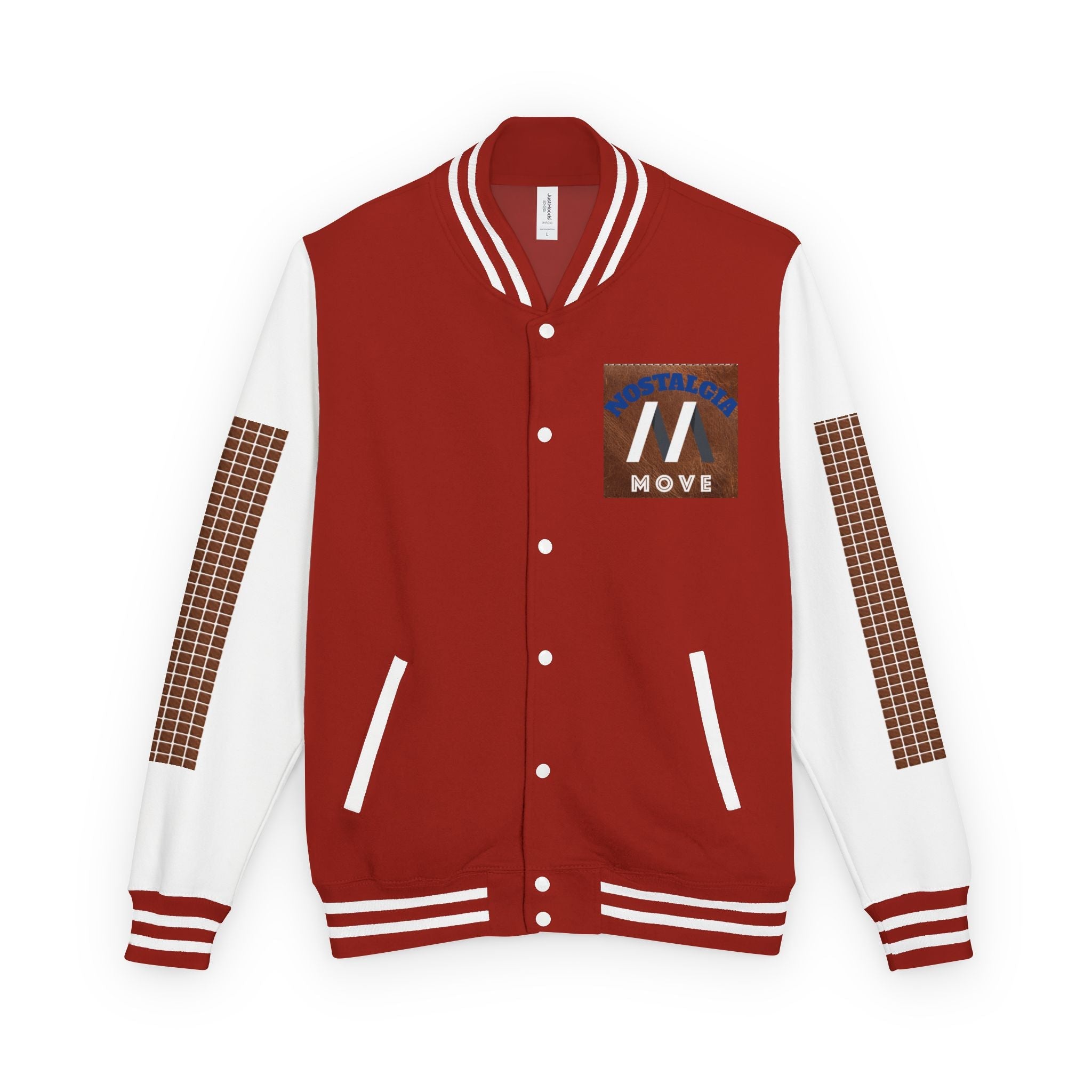 Vintage-Inspired Heavyweight Letterman Jacket, Unisex Varsity Jacket, Retro College Apparel, Perfect for Game Day, Nostalgia Move Style Printify