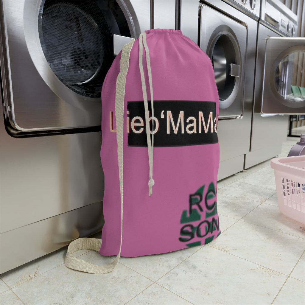 Colorful Laundry Bag with 'Hallo Lieb Mama' Design - Perfect for Home Organization