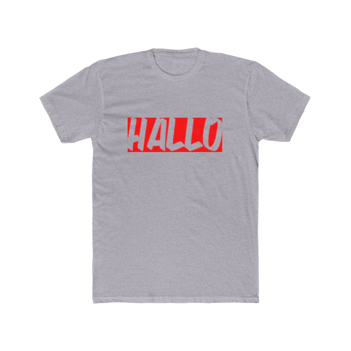 T-Shirt with Hallo Design | Unisex Cotton Crew Tee