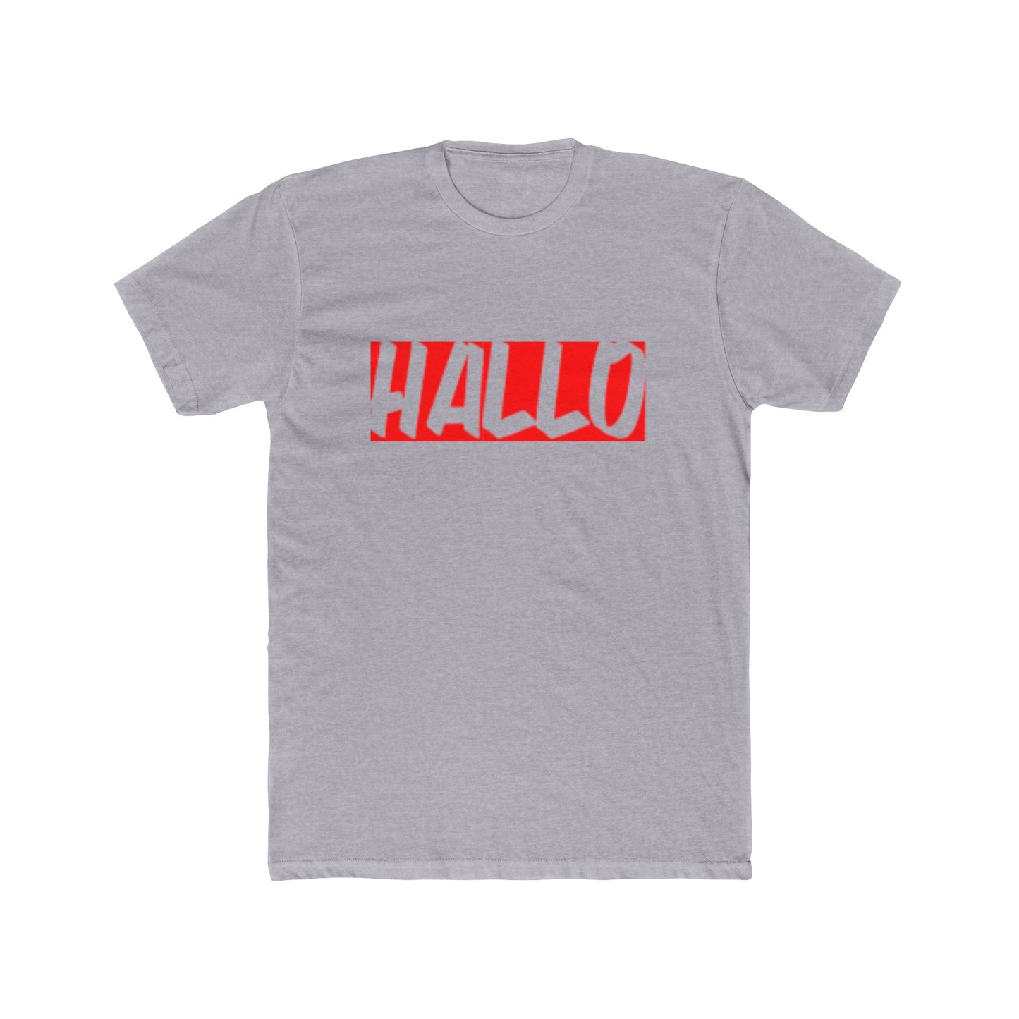T-Shirt with Hallo Design | Unisex Cotton Crew Tee