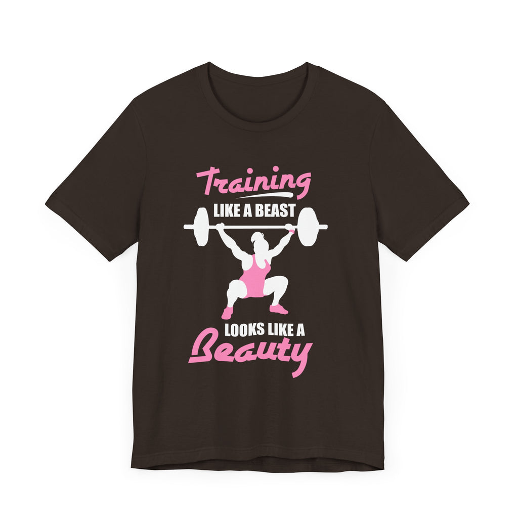 S’entraîner comme une bête ressemble à un tee-shirt unisexe de beauté 