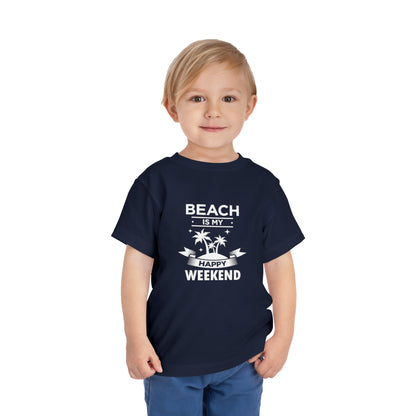 Beach Is My Happy Weekend Toddler Tee
