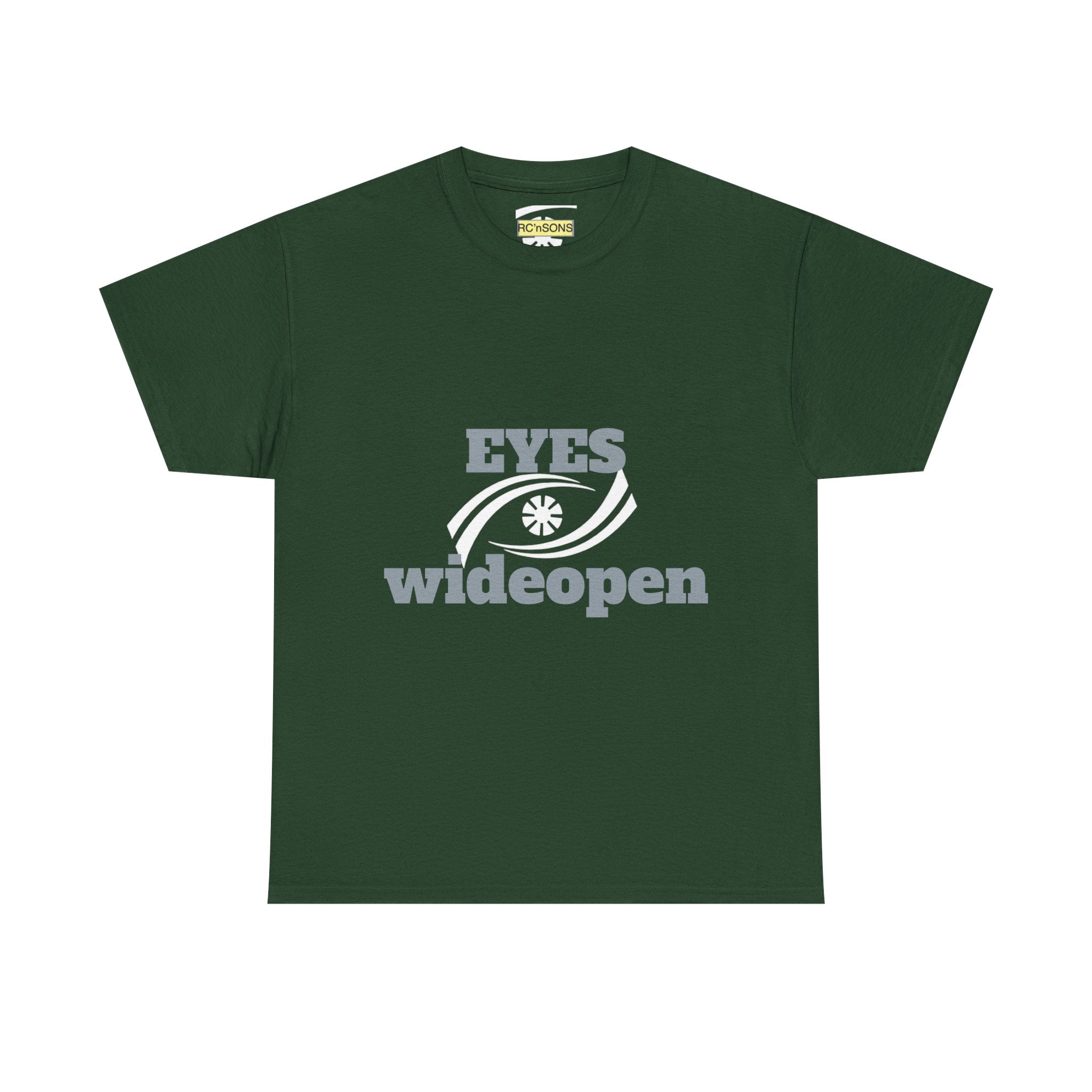 Eyes Wide Open Unisex Heavy Cotton Tee | Everyday Wear, Gift for Dreamers, Casual Shirt, Inspirational Apparel, Unisex T-Shirt Printify