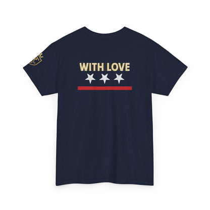 Stylish Unisex Heavy Cotton Tee - 'With Love' Statement Shirt, Casual Wear, Gift for Her, Gift for Him, Everyday Comfort
