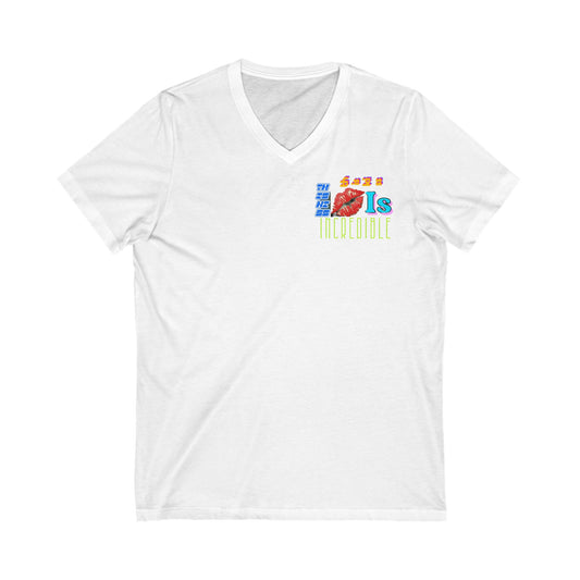 Unisex Jersey Short Sleeve V-Neck Tee