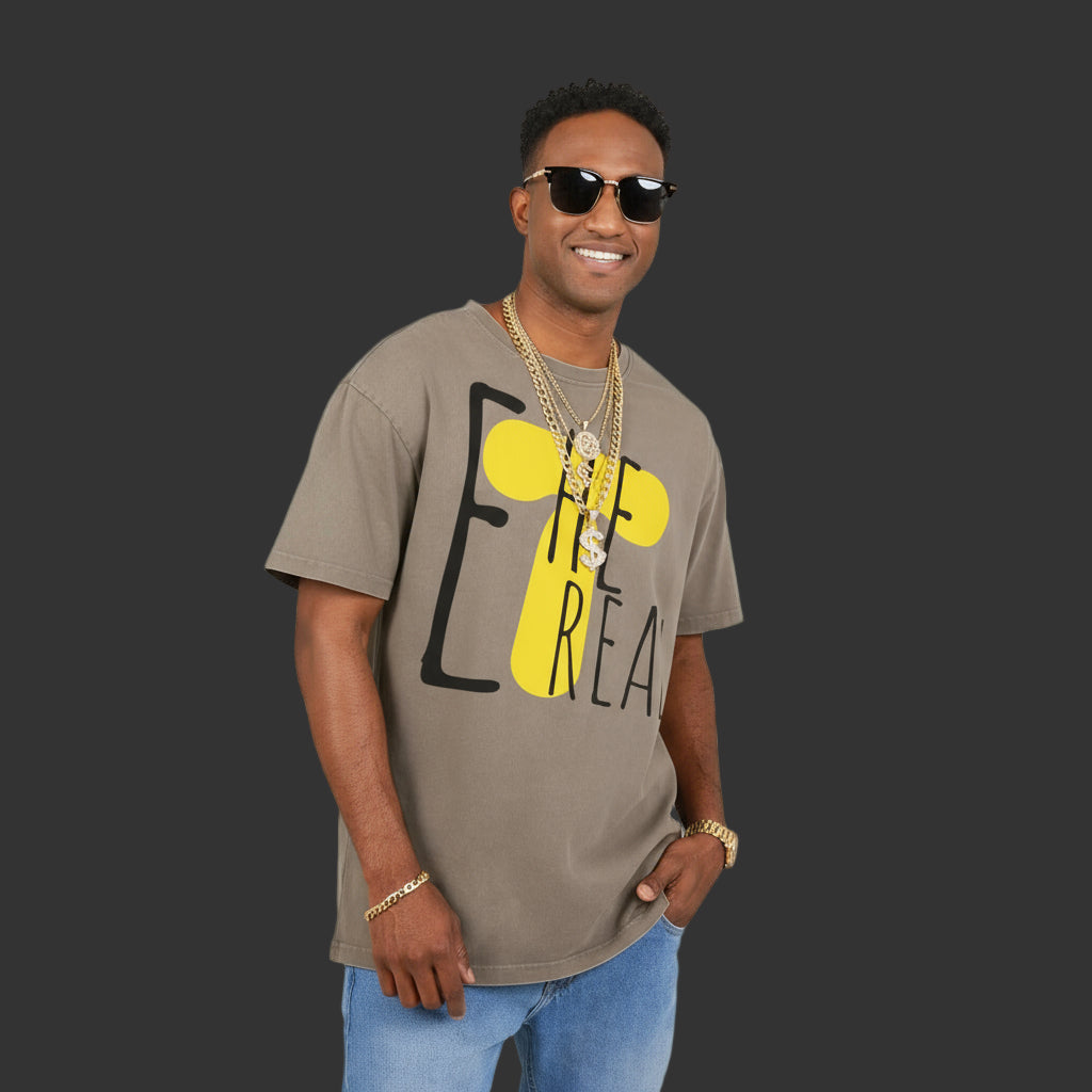 Oversize Tee - RC'nSONS Ethereal Acid Washed Heavy Men's T-Shirt Printify