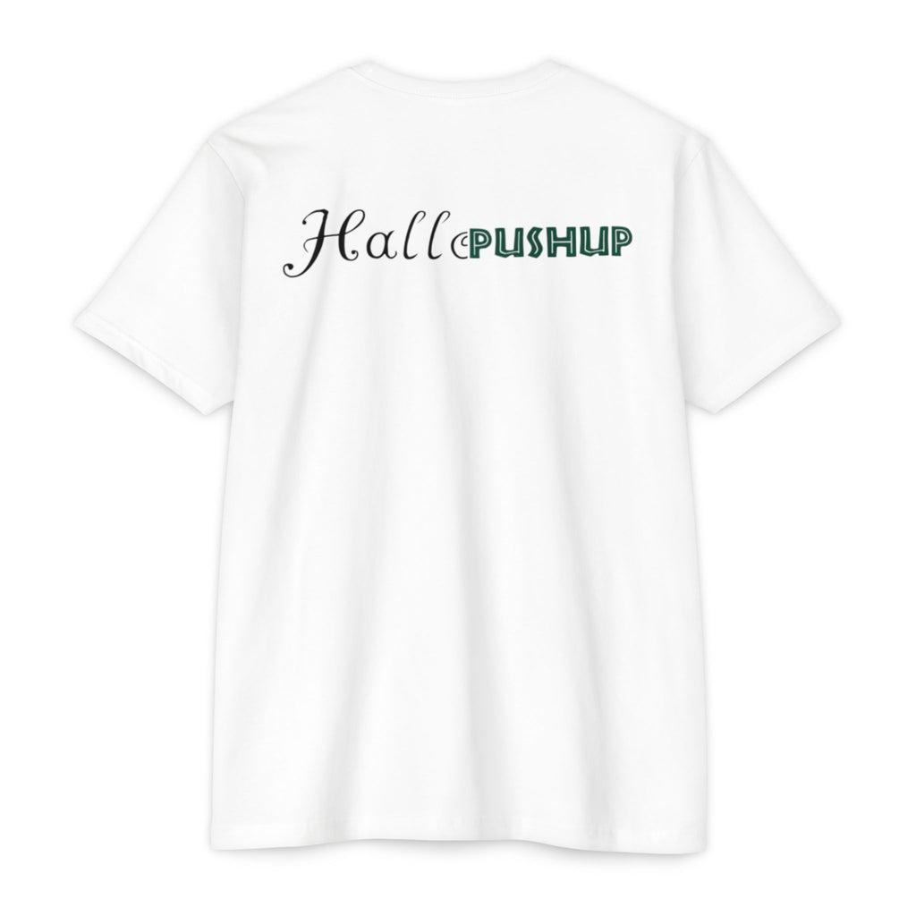 Unisex CVC Jersey T-Shirt - Hallo PUSHUP Inspirational Design