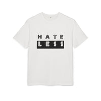 Hate Less Unisex Heavy Oversize Tee - Casual Statement Shirt for Positive Vibes
