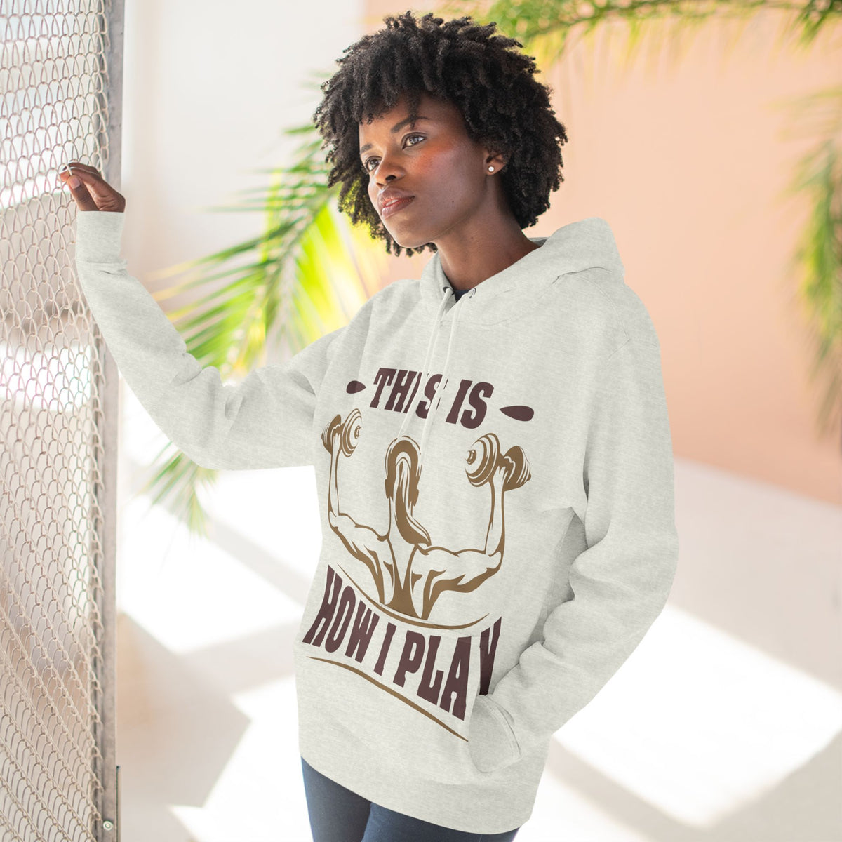 Rcnsons Unisex Three-Panel Fleece 'Play' Hoodie