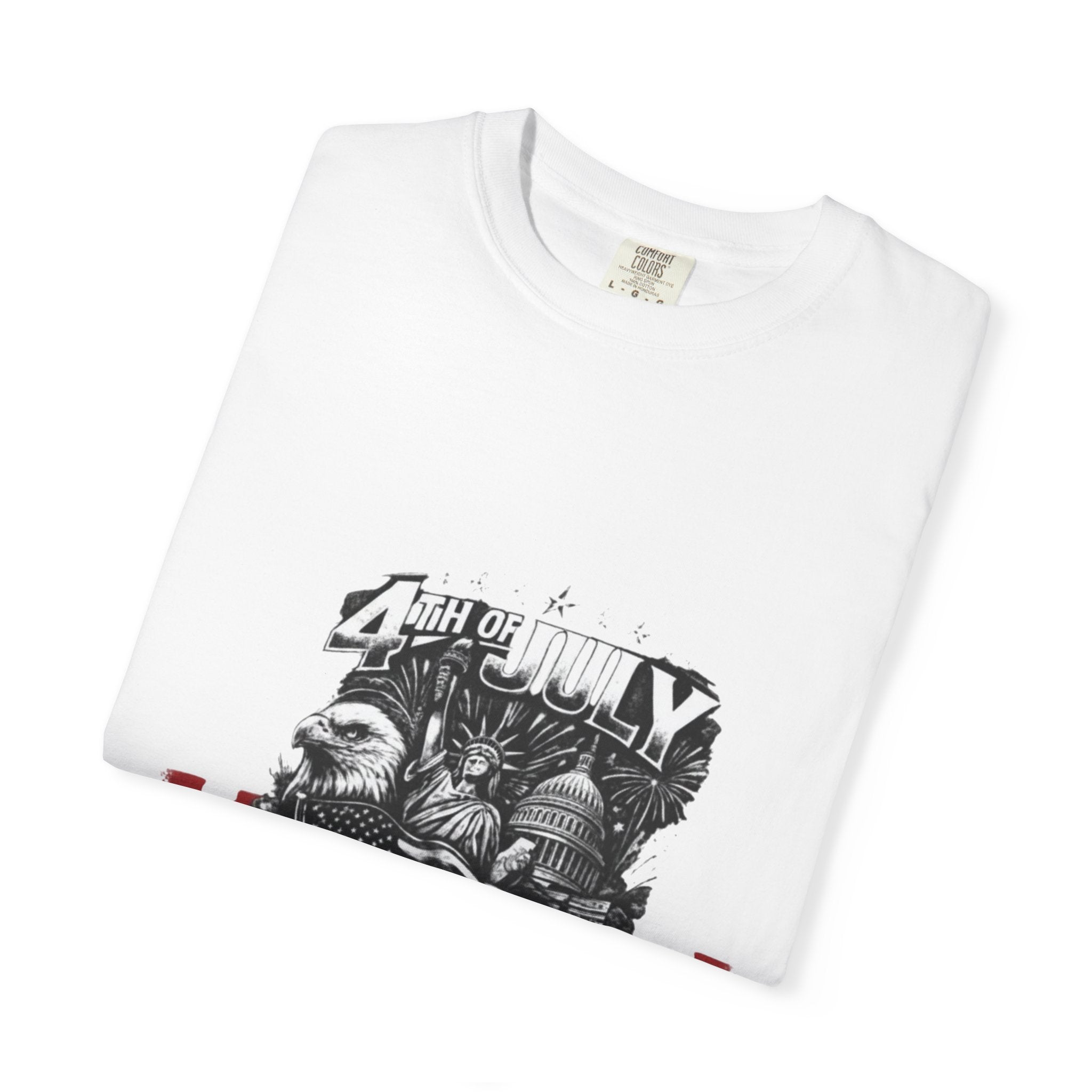 4th of July Eagle T-Shirt — 'Land of the Free' Patriotic Graphic Tee