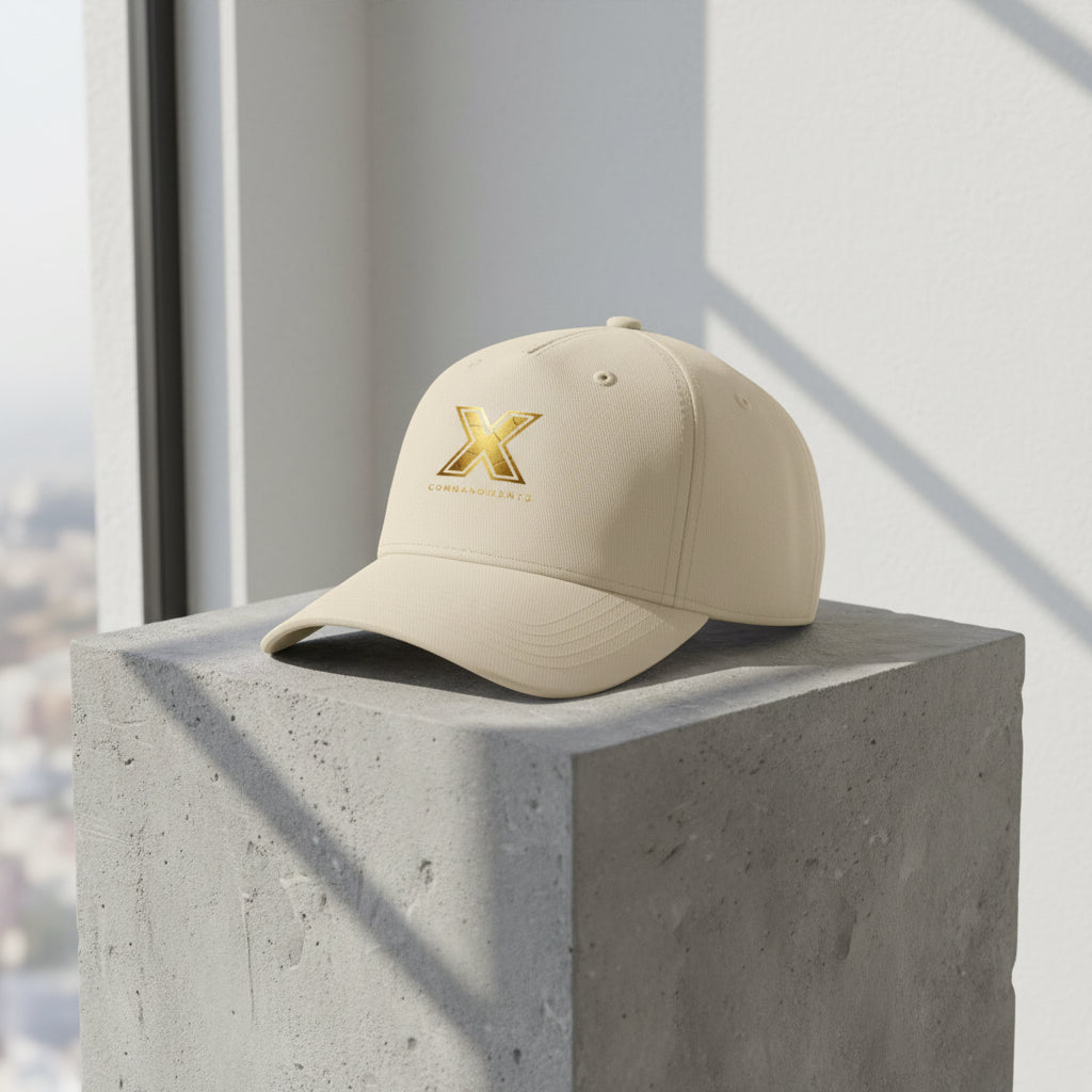 X Commandments Baseball Cap — Gold Emblem Dad Hat