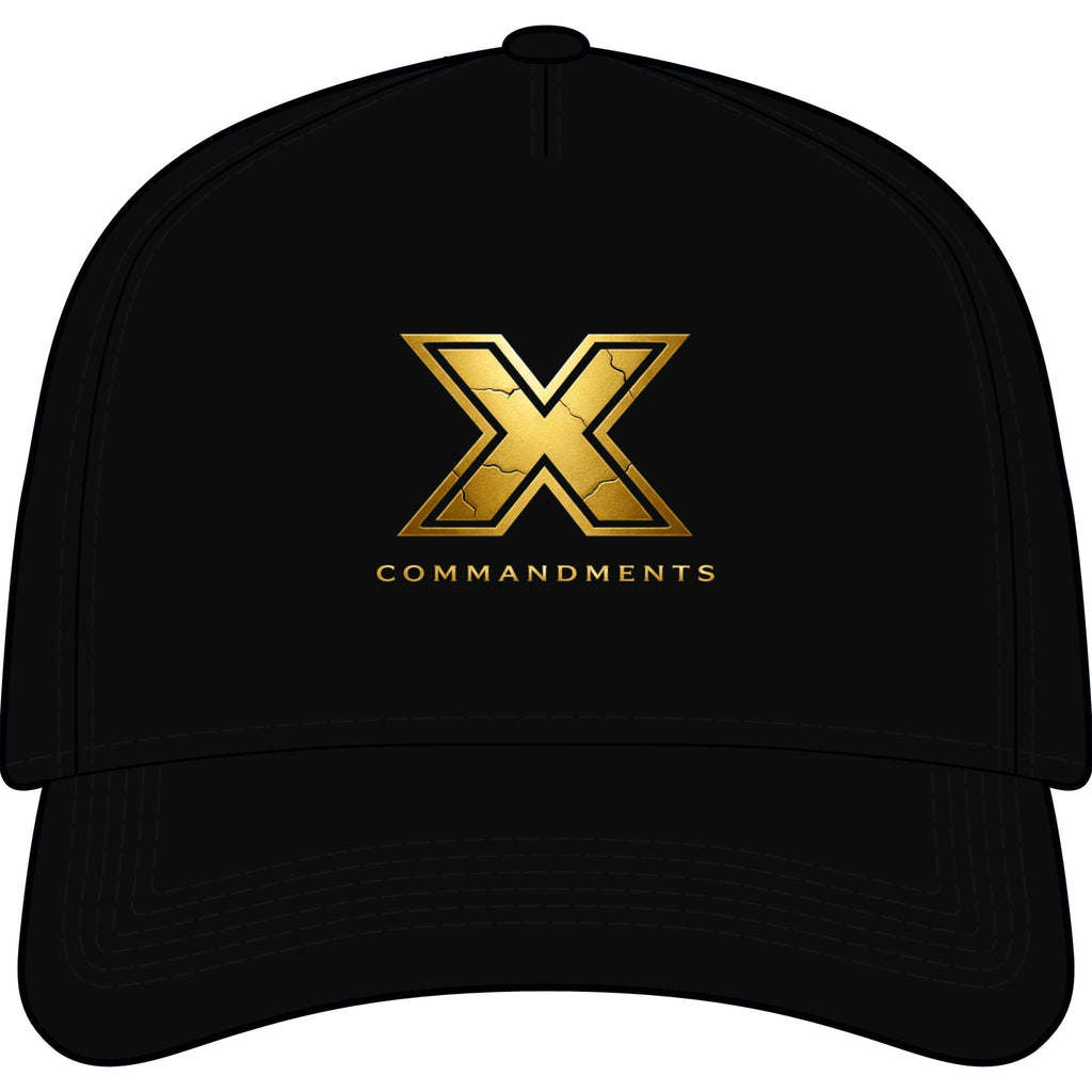 X Commandments Baseball Cap — Gold Emblem Dad Hat