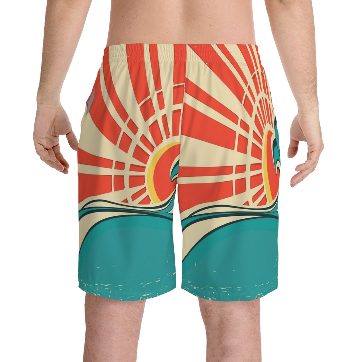 Men's Elastic Beach Shorts (AOP)