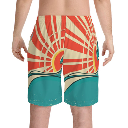 Men's Elastic Beach Shorts (AOP)