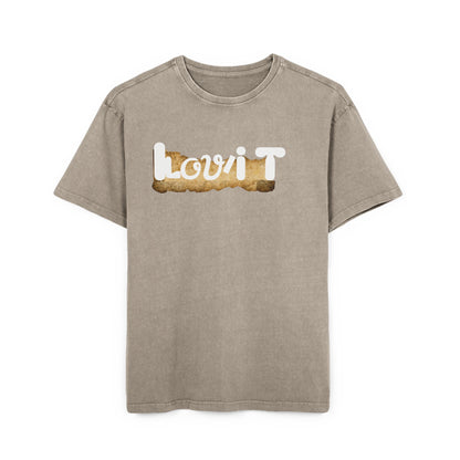 Oversize Tee Acid Washed Men's I Lov'iT Graphic T-Shirt