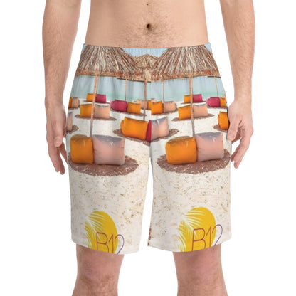 Men's Elastic Beach Shorts (AOP)