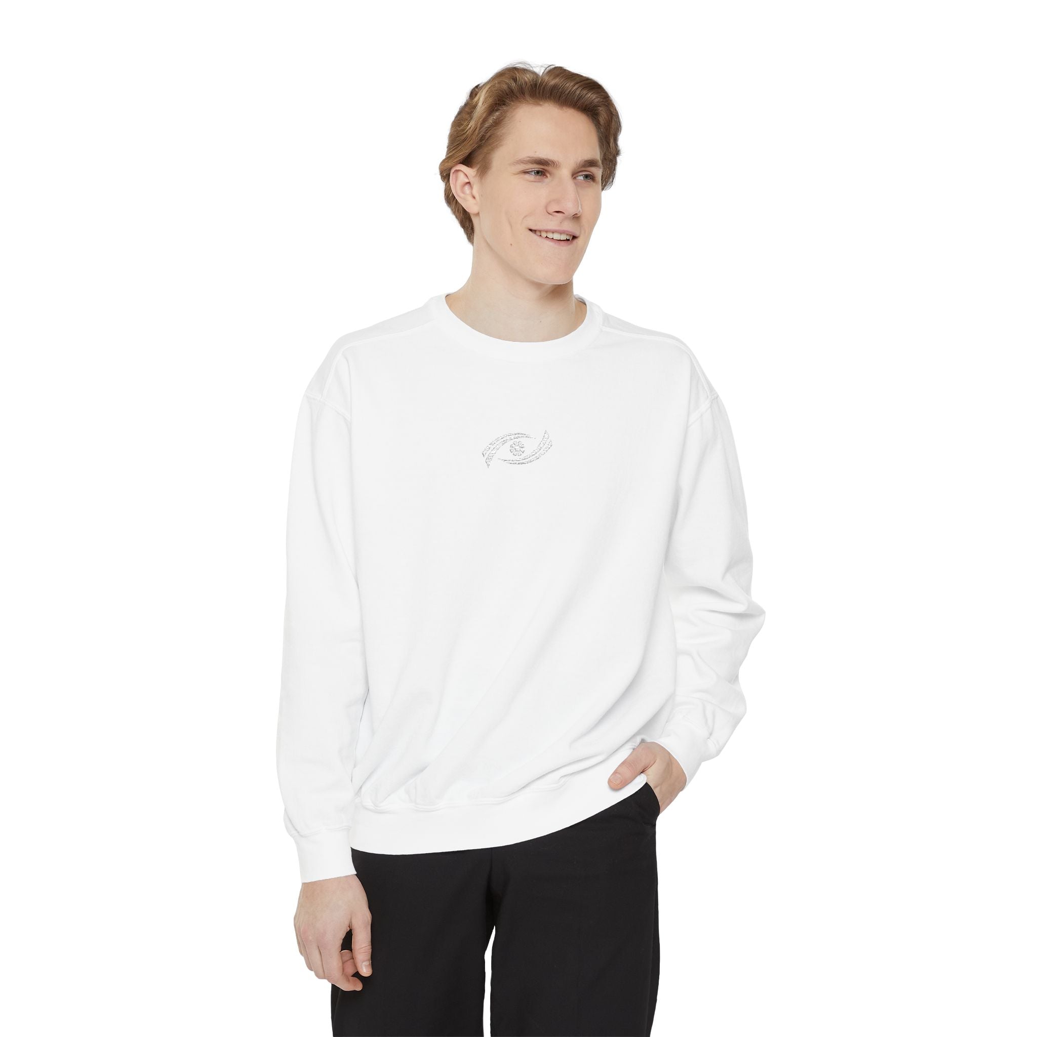 Garment-Dyed Sweatshirt, Cozy Unisex Pullover, Casual Comfortable Sweater, Perfect for Relaxing, Gift Idea for Friends and Family Printify
