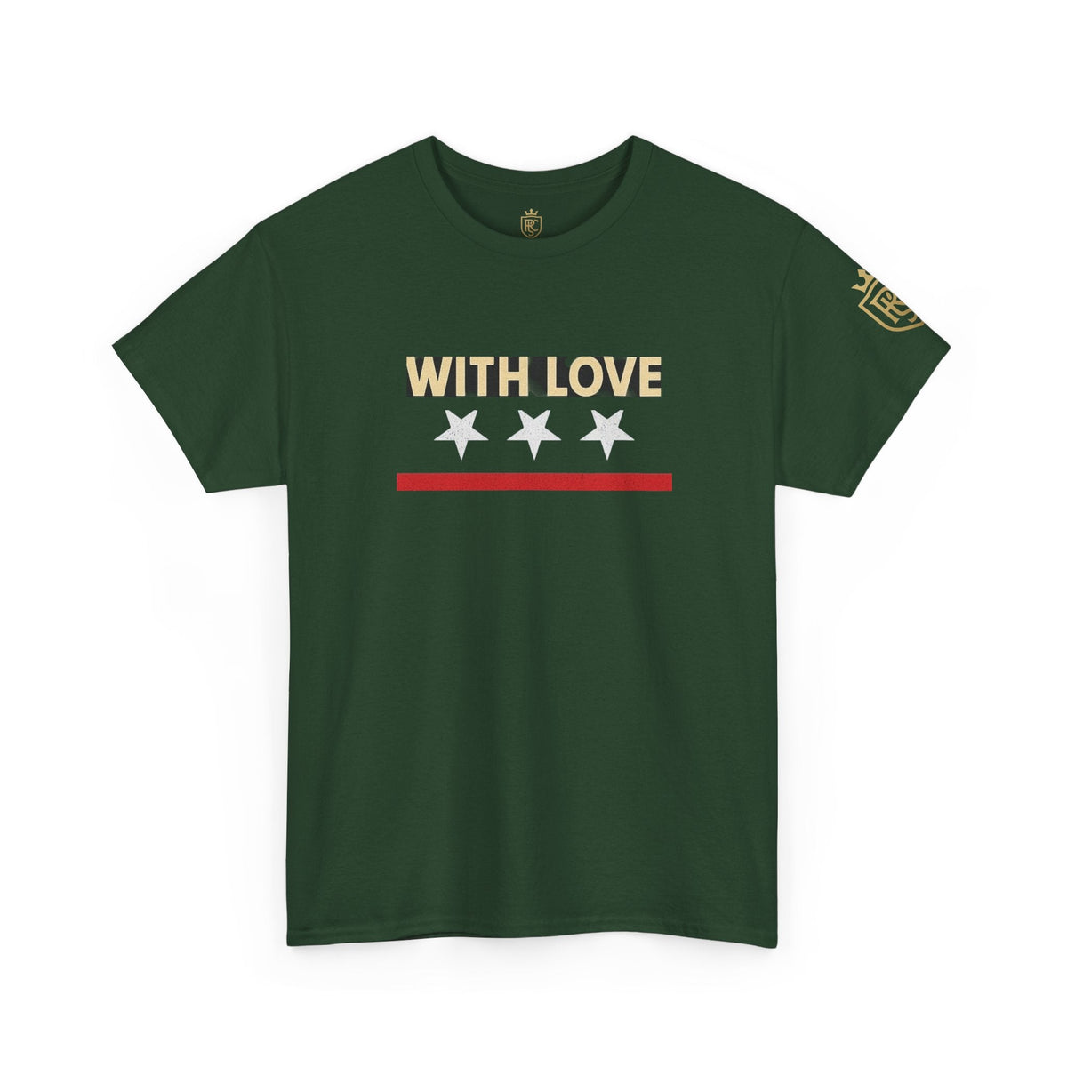 Stylish Unisex Heavy Cotton Tee - 'With Love' Statement Shirt, Casual Wear, Gift for Her, Gift for Him, Everyday Comfort Printify