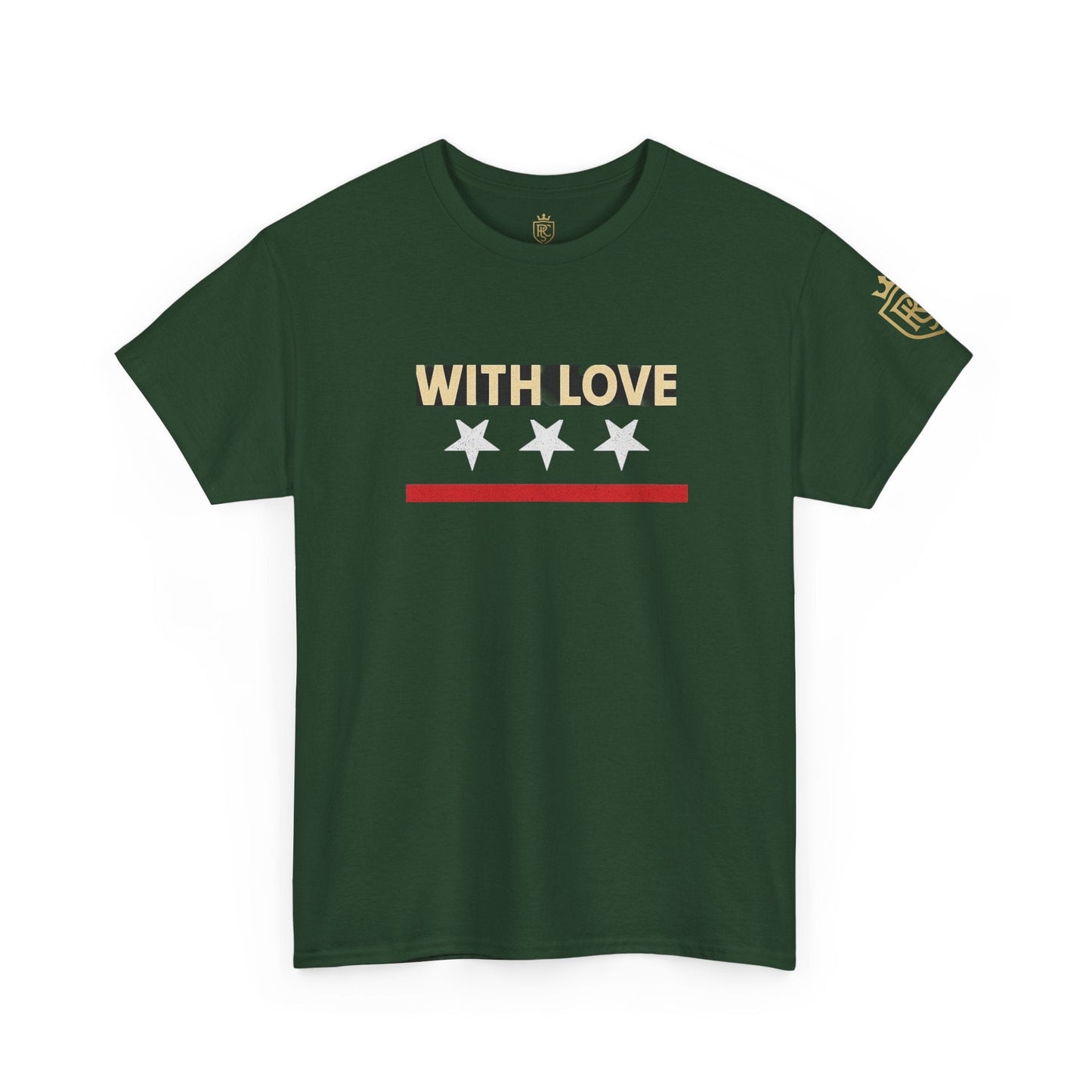 Stylish Unisex Heavy Cotton Tee - 'With Love' Statement Shirt, Casual Wear, Gift for Her, Gift for Him, Everyday Comfort Printify