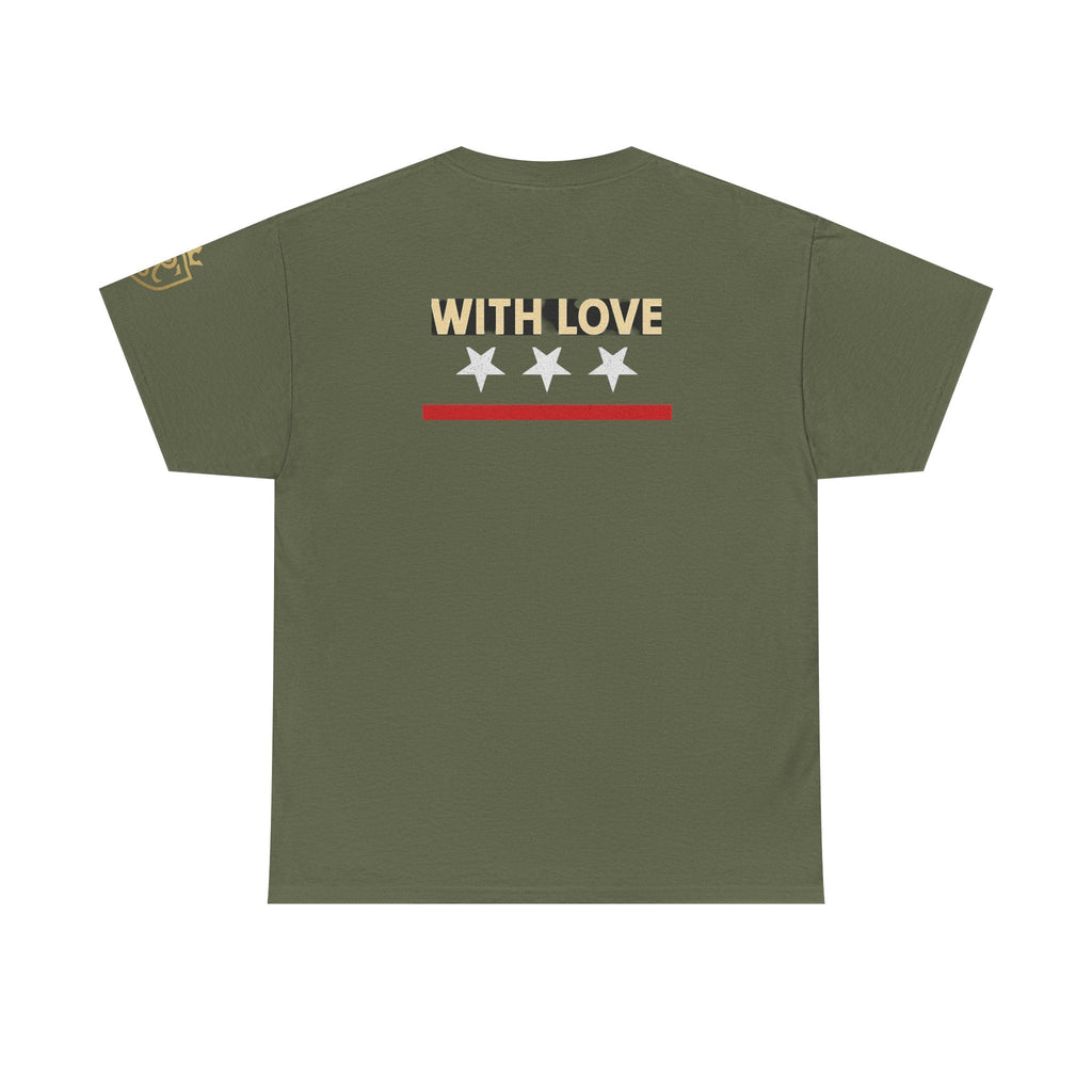 Stylish Unisex Heavy Cotton Tee - 'With Love' Statement Shirt, Casual Wear, Gift for Her, Gift for Him, Everyday Comfort Printify