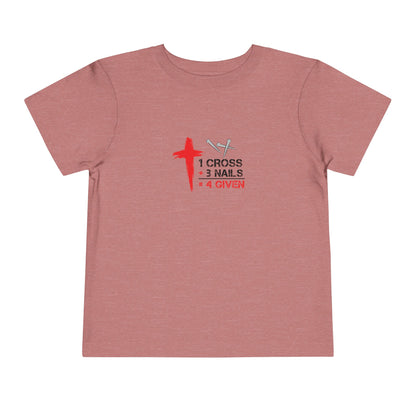 1Cross 3Nails 4Given Toddler Tee Printify