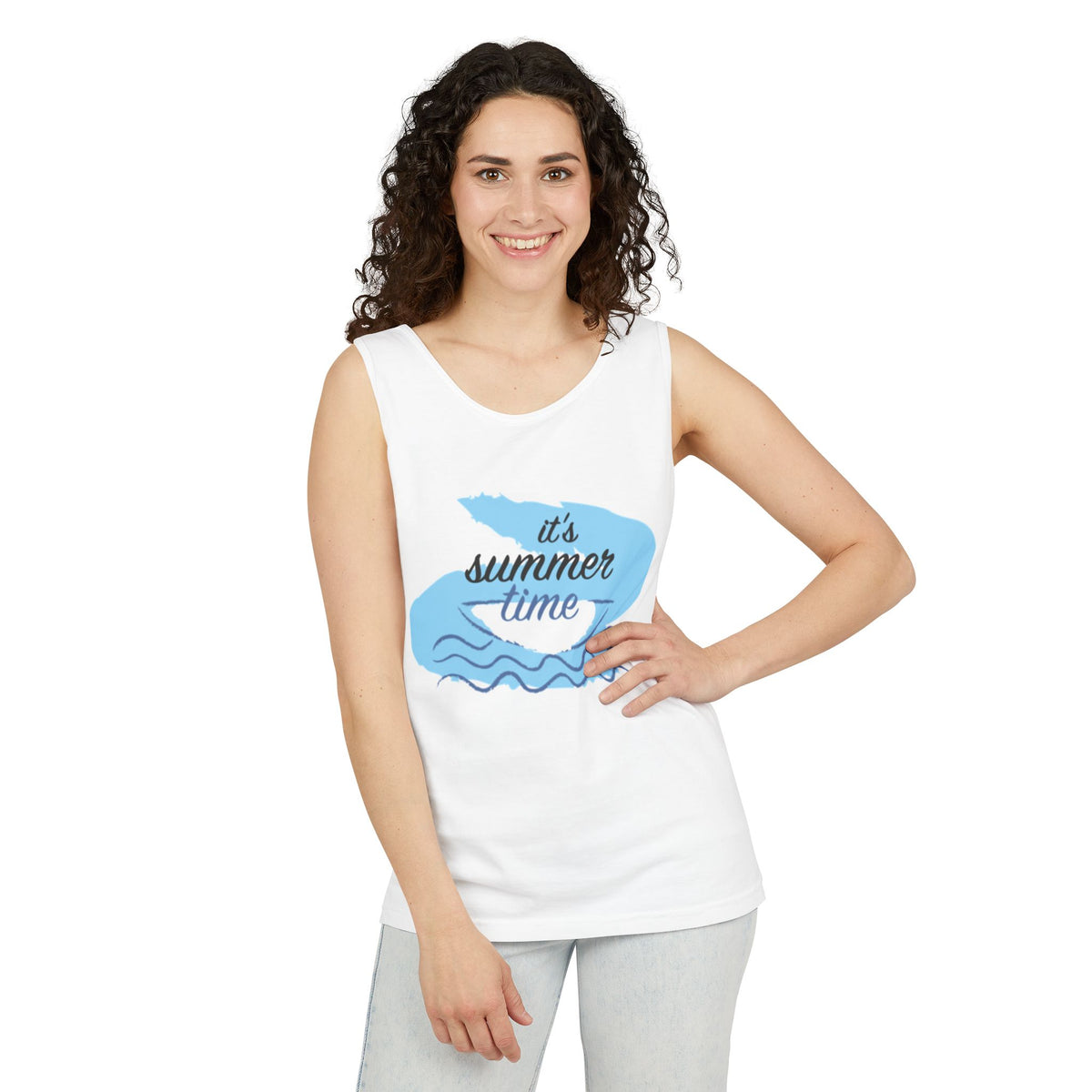 Unisex Summer Time Tank Top - Relaxed Fit Beachwear