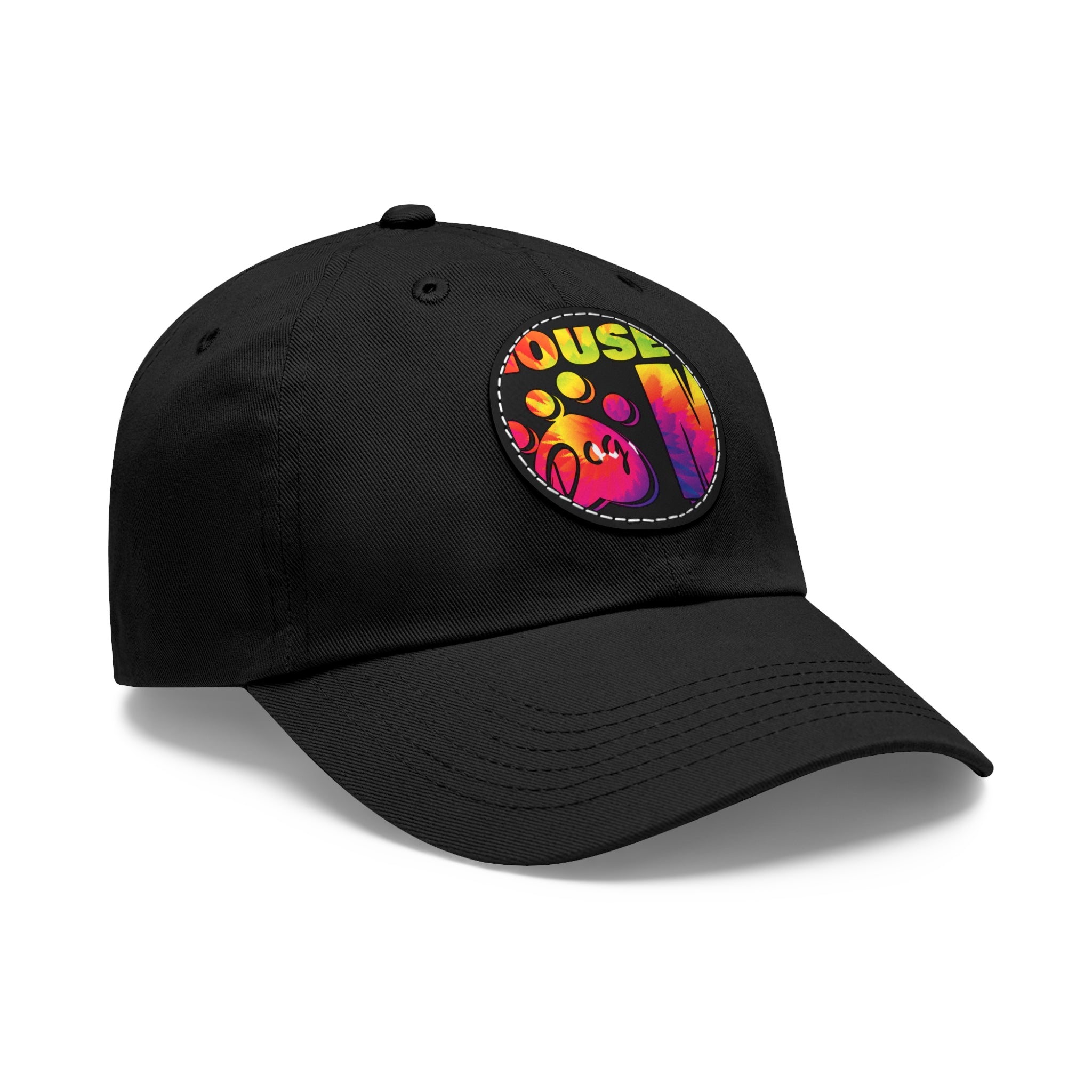 Hat with Leather Patch (Round)