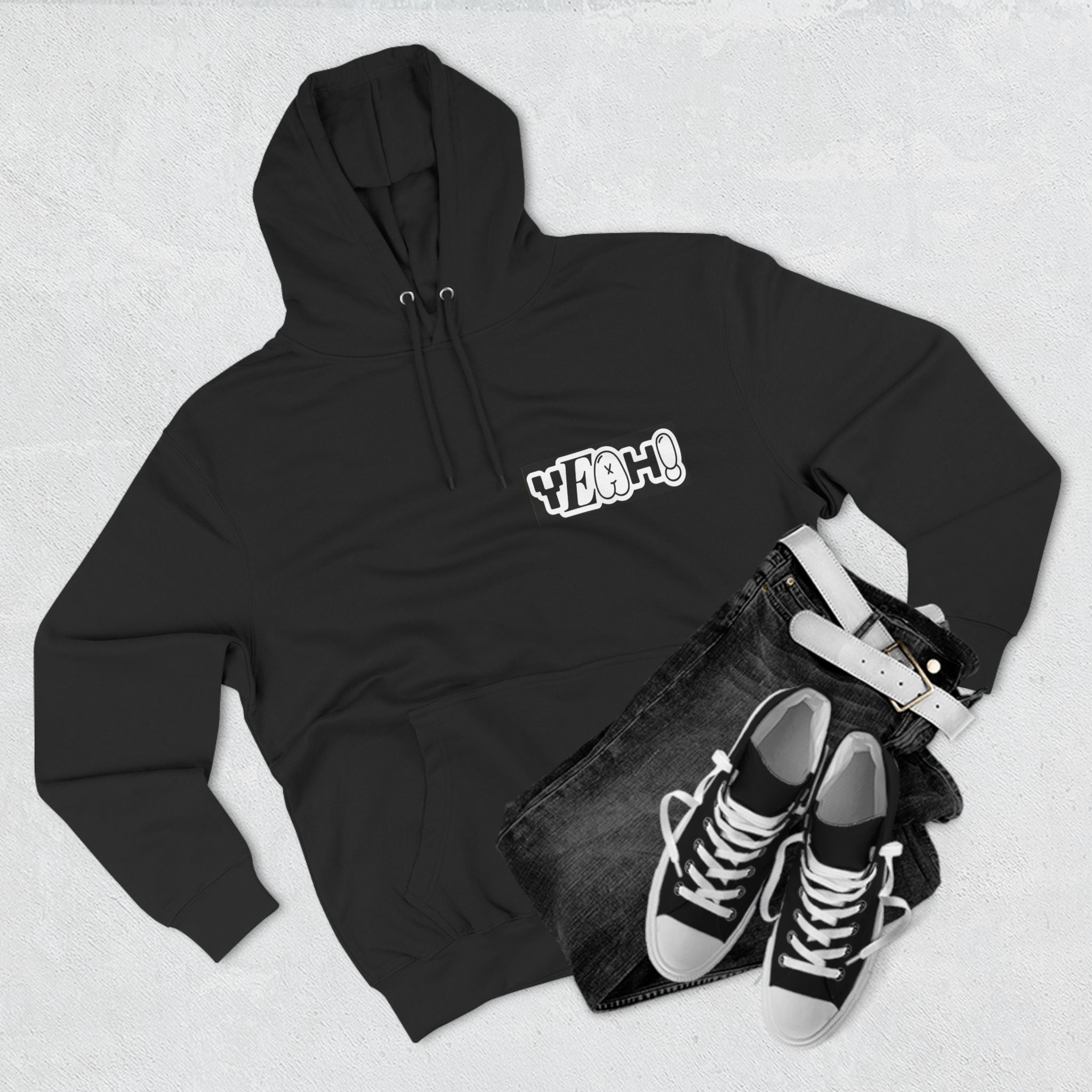 RCNSONS Three-Panel Fleece YEAH Hoodie