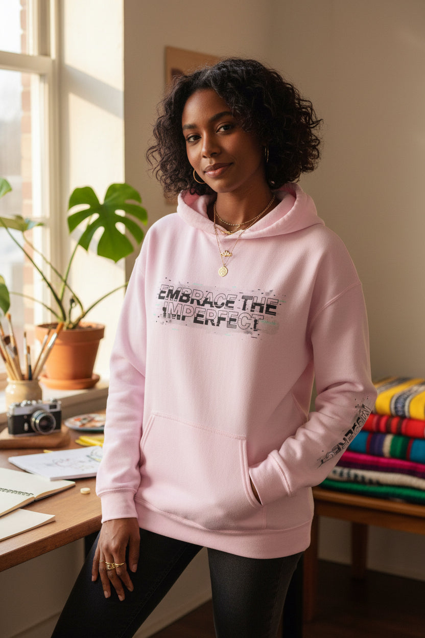 Embrace the Imperfect Hoodie — Inspirational Quote Sweatshirt