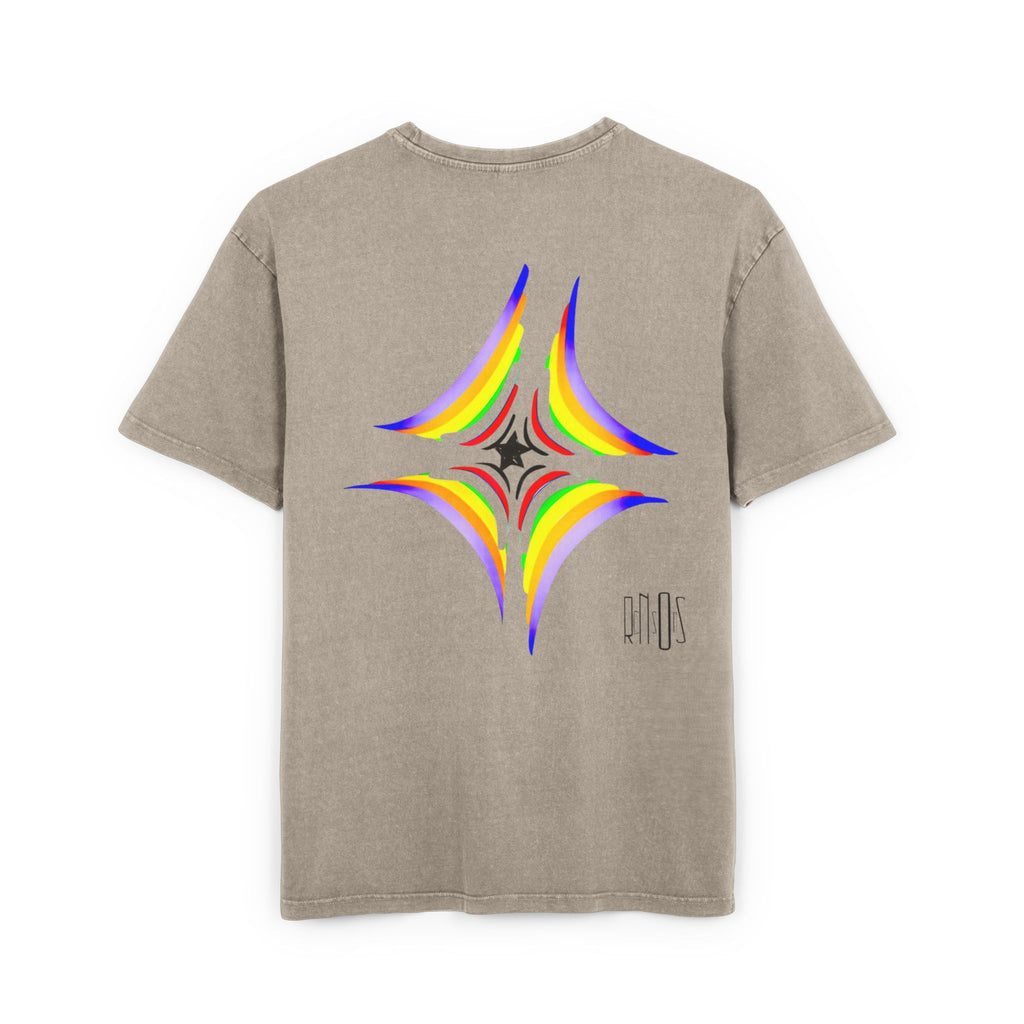 Acid Washed Heavy Oversize Tee-Inner core design