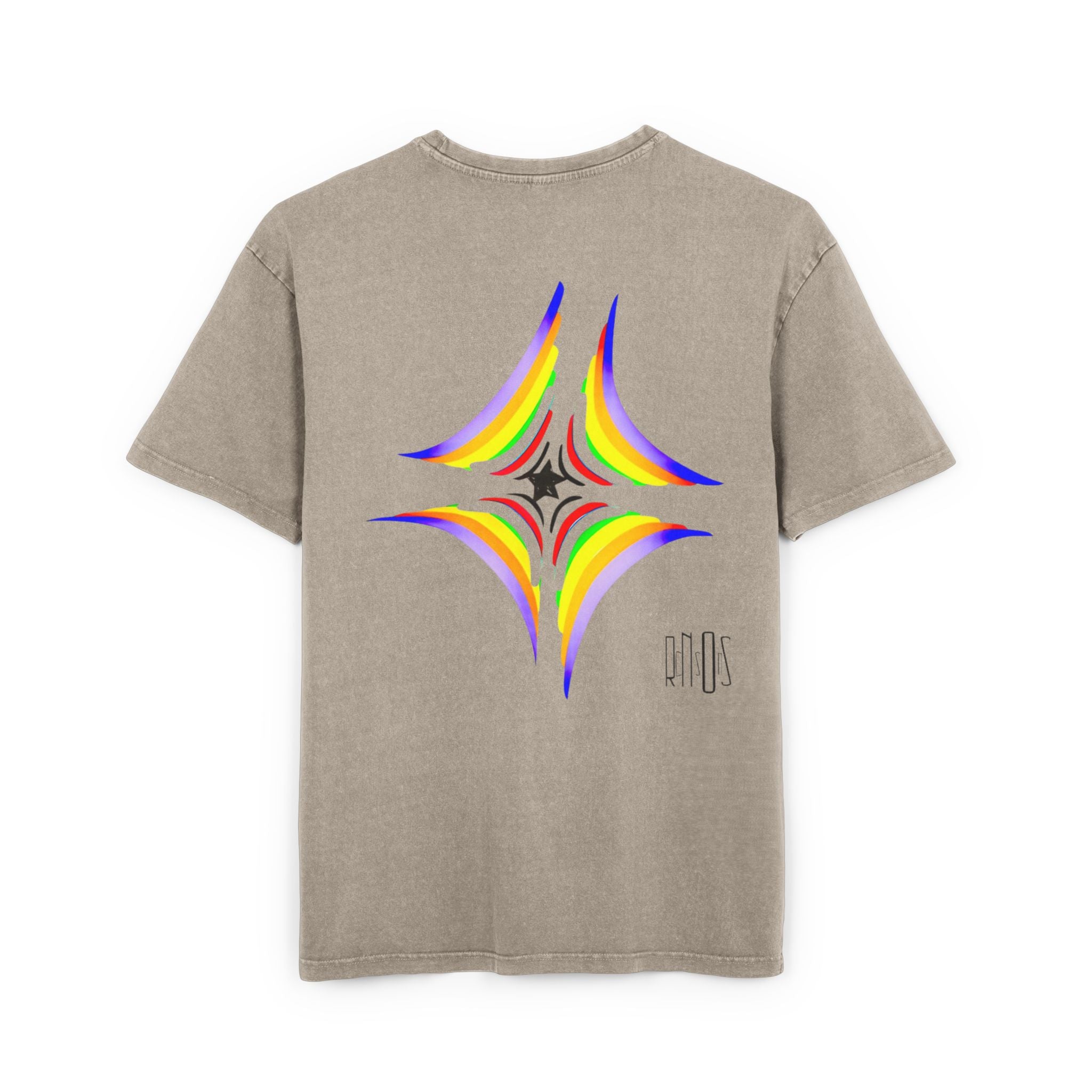 Acid Washed Heavy Oversize Tee-Inner core design