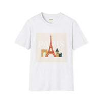 Chic Parisian Graphic Tee, Travel Shirt, Eiffel Tower T-Shirt, Gift for Travelers, Casual Wear Printify