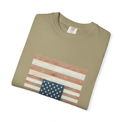 Patriotic Garment-Dyed T-Shirt | Perfect for 4th of July, Memorial Day, Casual Wear, Gifts, Americana Style Printify