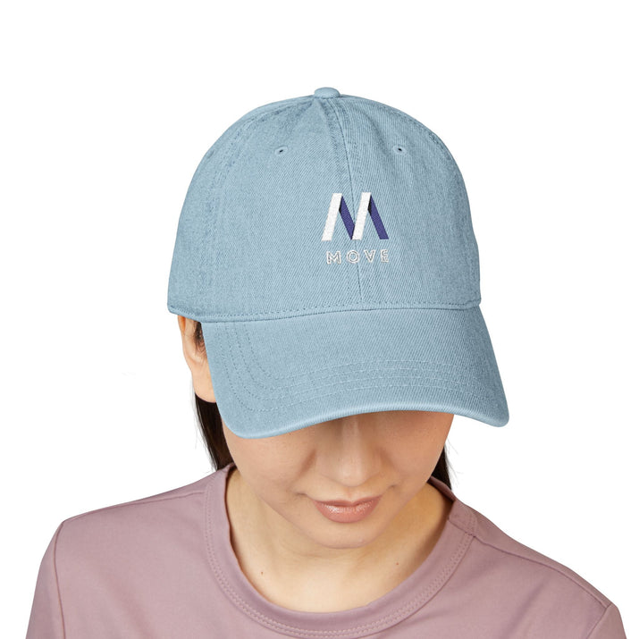 Embroidered Denim Hat - Move Design Printify