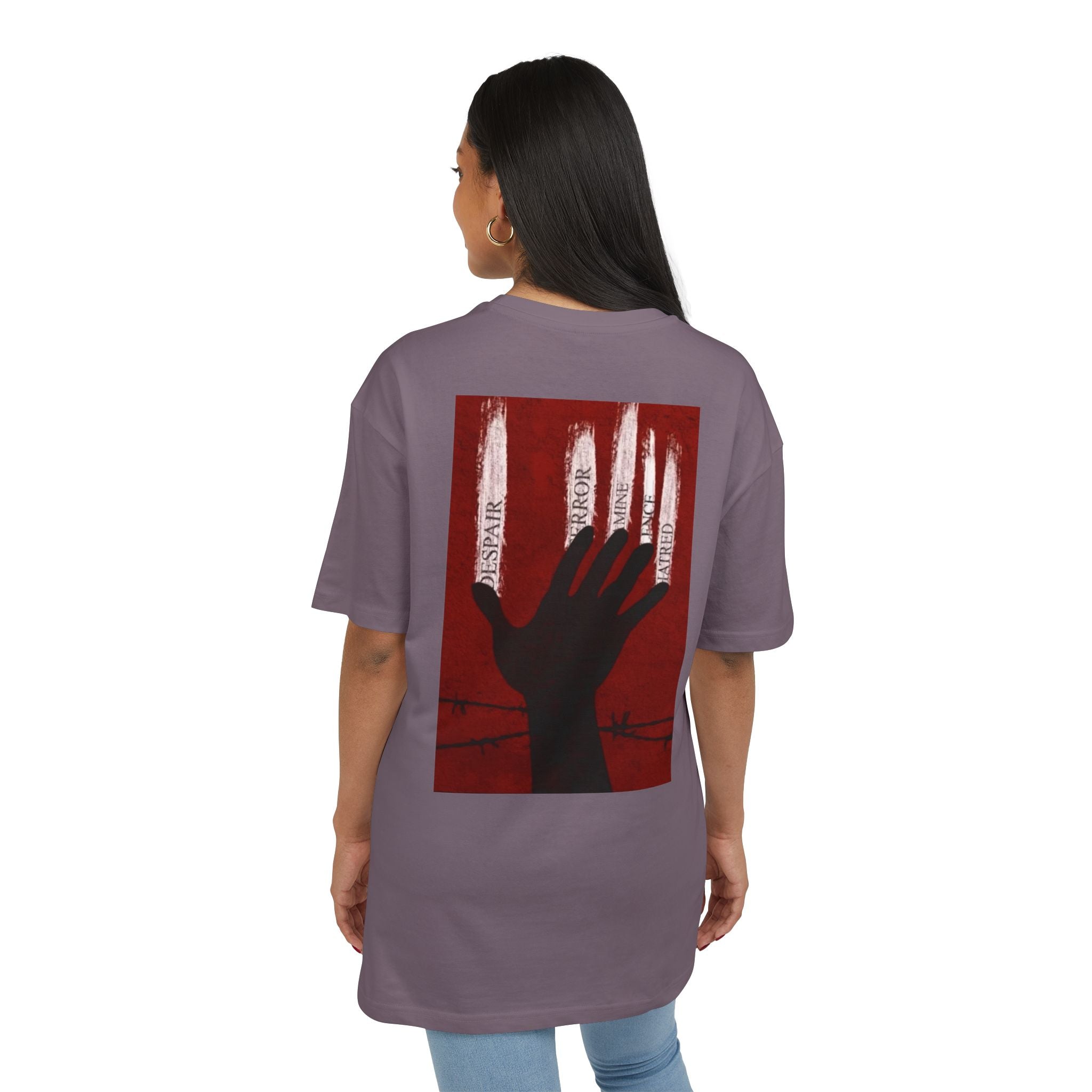 Bold Artistic Oversized Tee, Grunge Style Graphic Shirt, Unisex Urban Fashion, Statement Tee for Streetwear, Gift for Art Lovers Printify