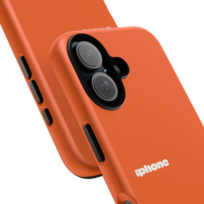 Vibrant Tough Phone Case, Durable Cover for Protection, Gift for Tech Lovers, Holiday Accessory, Orange Sleek Design