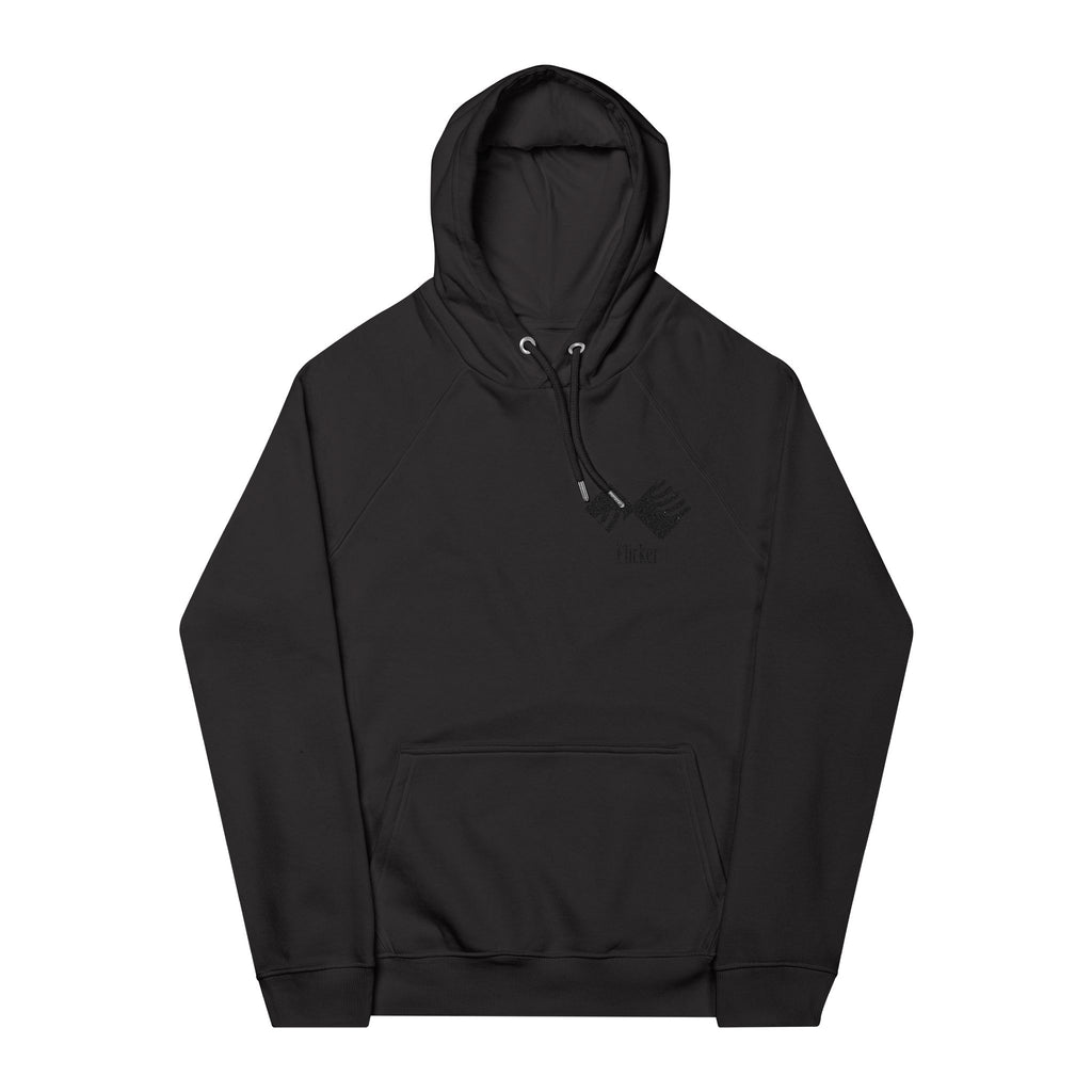Eco-Friendly Unisex Hooded Sweatshirt with Embroidered "Flirker" Design